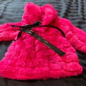 Microbe baby faux fur jacket 6M